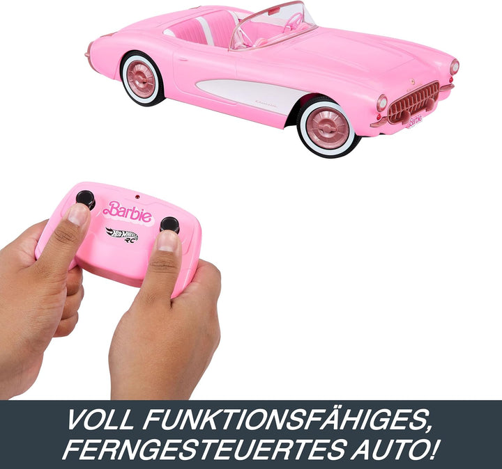 Hot Wheels Ferngesteuertes Auto, R/C Barbie Corvette - ferngesteuertes Fahrzeug, 1956 Corvette Sting