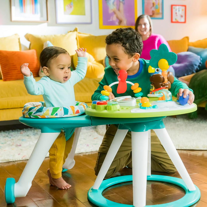 Bright Starts, Around We Go Tropic Cool 2-in-1 Spielstation & Lauflernwagen, Spieletisch mit Lichter