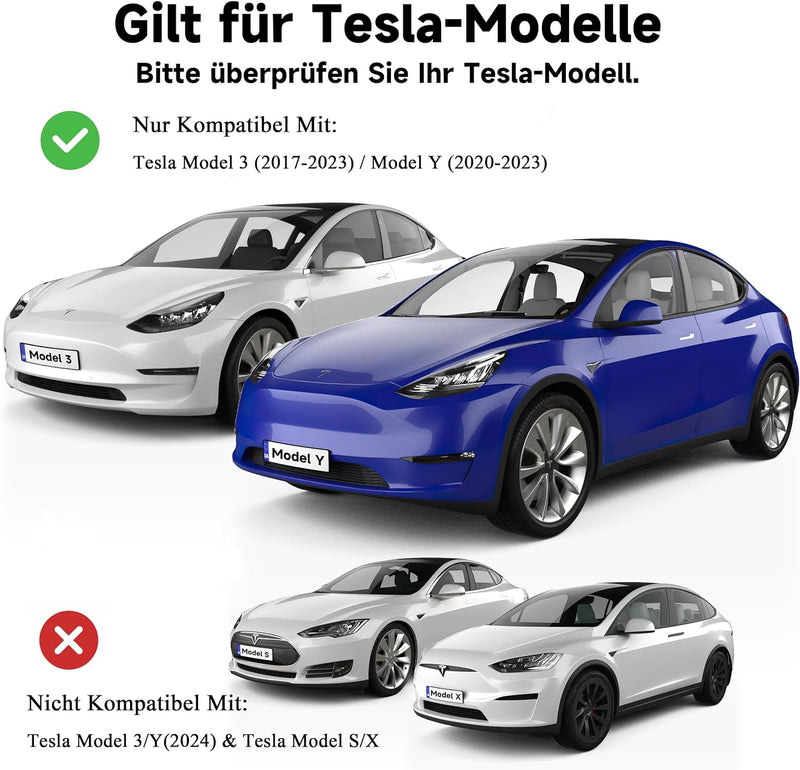 Schutzfolie Kompatibel mit Tesla Model 3(2017-2023)/Model Y(2020-2023), Schablone für Installation E