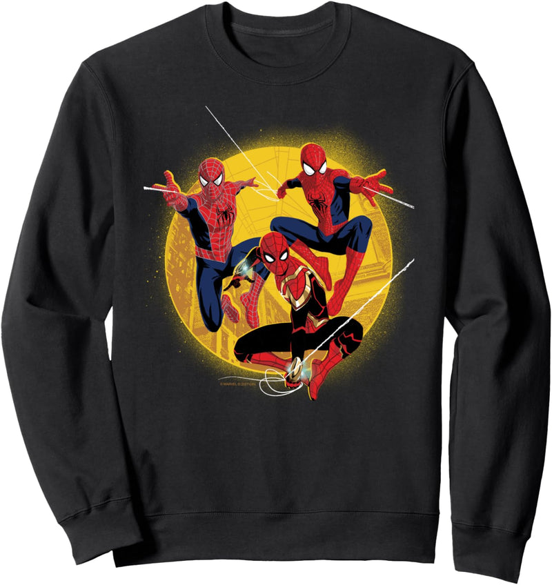 Marvel Spider-Man: No Way Home Spider-Men In Action Sweatshirt