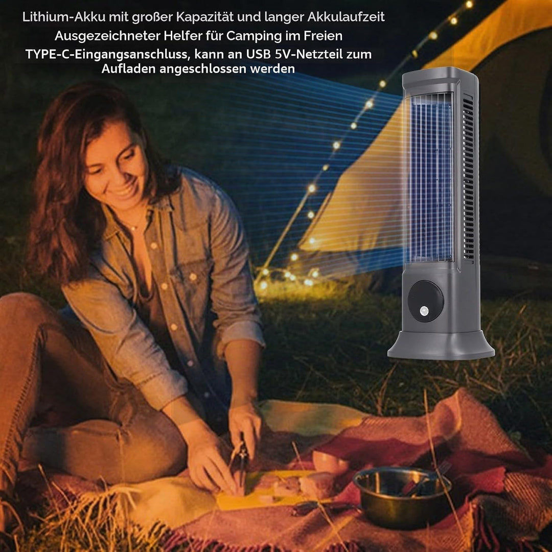 Goshyda Desktop-Turmventilator, Tragbarer Blattloser Tischventilator mit 3 Einstellbaren Geschwindig