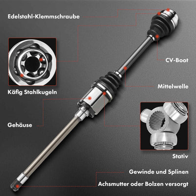 Frankberg Antriebswelle Vorderachse Rechts Kompatibel mit Santa Fé I SM 2.0L-2.7L 2001-2006 Replace#