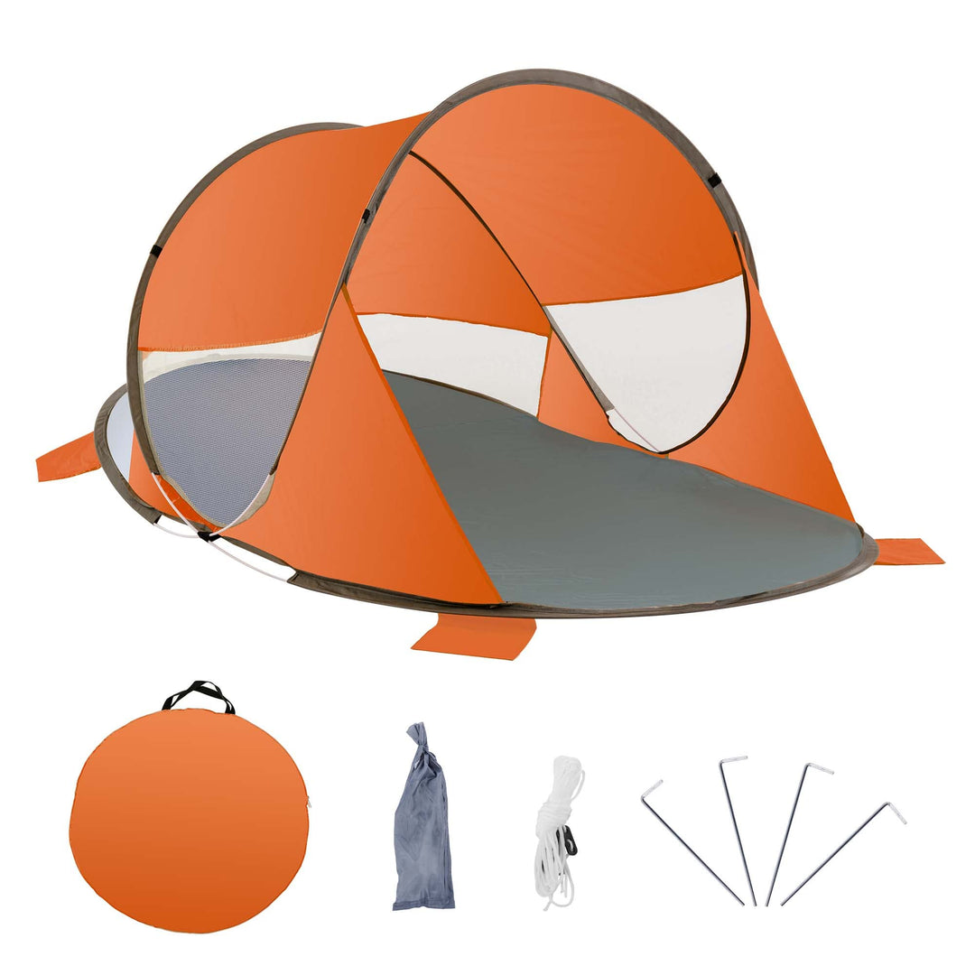 Duhome Strandmuschel Pop Up, Strandzelt für 1-3 Personen Tragbar Beach Zelt mit UV-Schutz Einfacher
