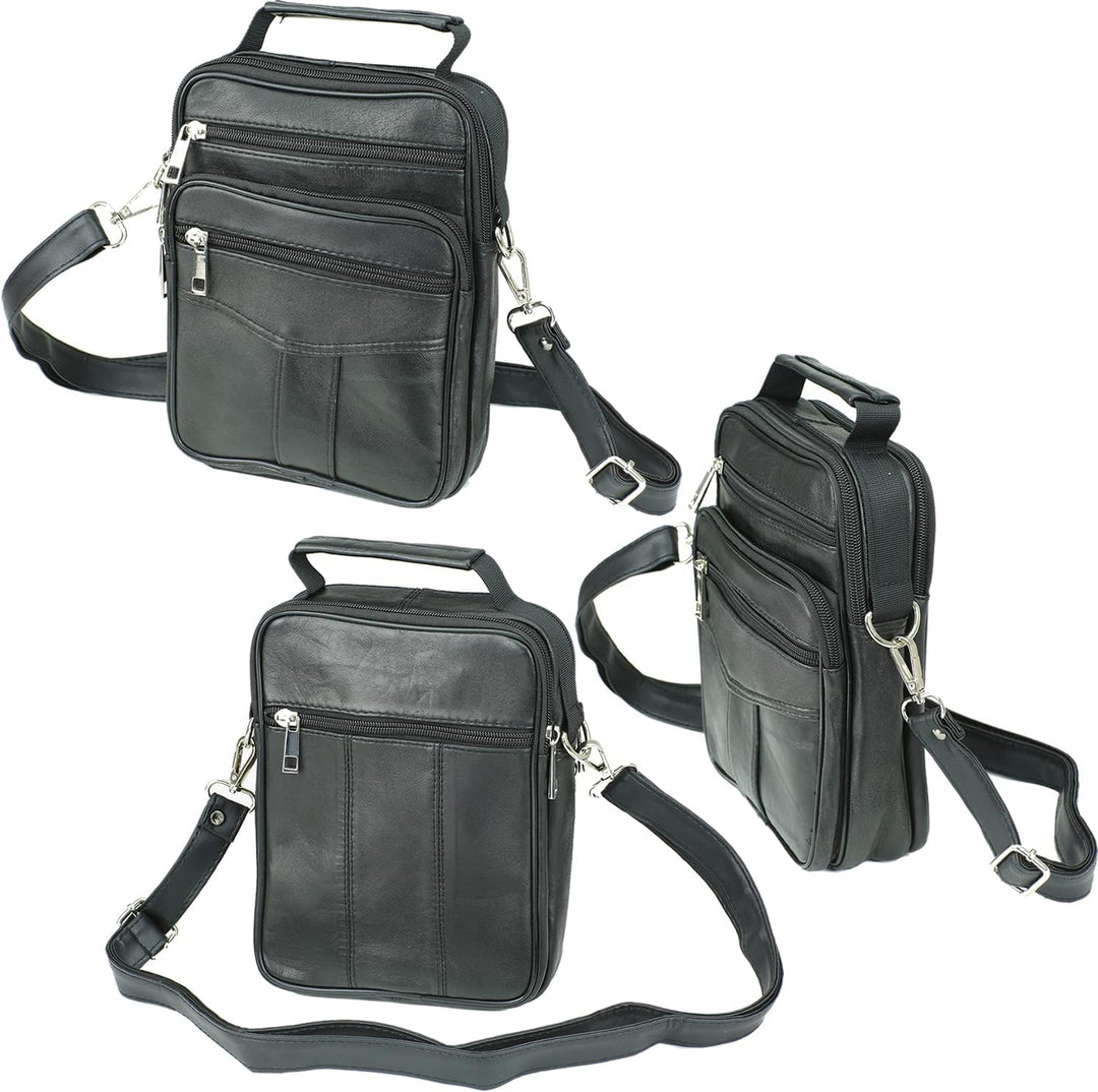 Herren Arbeitstasche Umhängetasche Herrentasche Schultertasche Messenger Flugbegleiter in Schwarz Ec