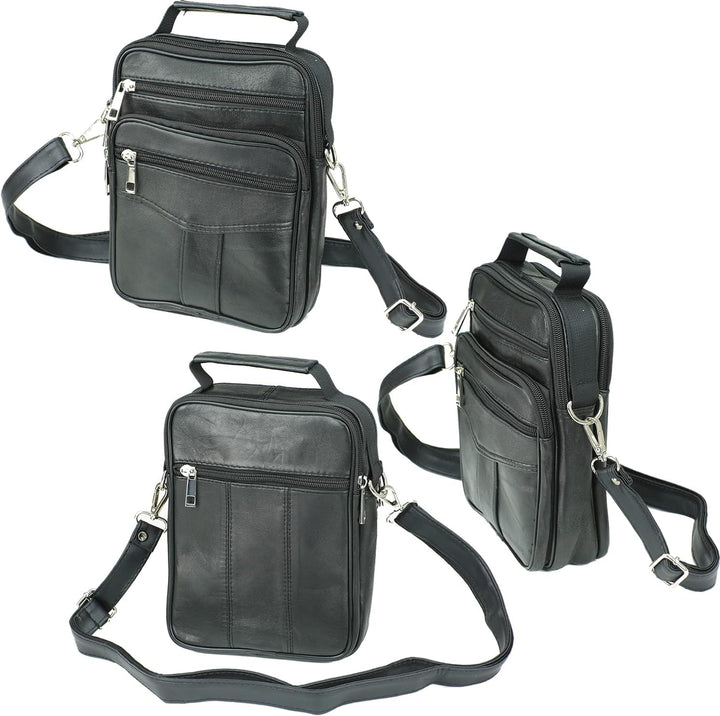 Herren Arbeitstasche Umhängetasche Herrentasche Schultertasche Messenger Flugbegleiter in Schwarz Ec