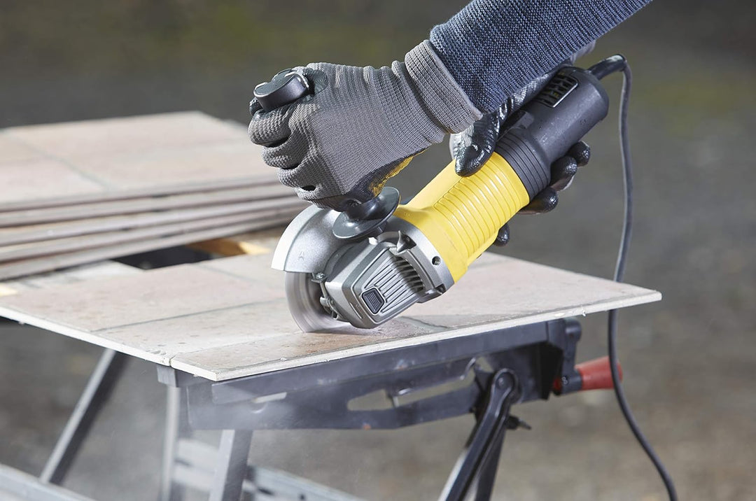 Stanley FatMax Winkelschleifer FMEG220K (850 Watt, 125 mm Scheibendurchmesser, M14 Spindelgewinde, f