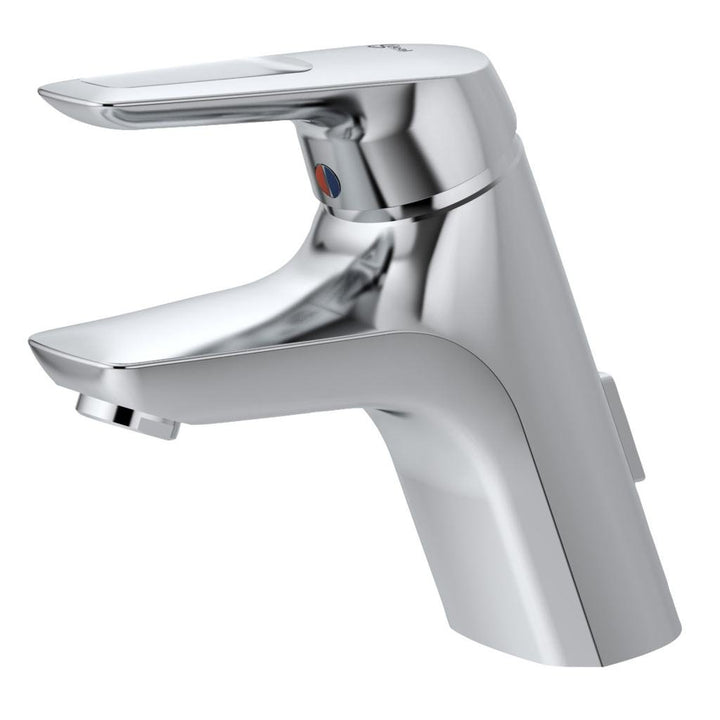 Ideal Standard A5646AA Ceramix Blue Waschtischarmatur mit Zugknopf-Ablaufgarnitur, Chrom mit