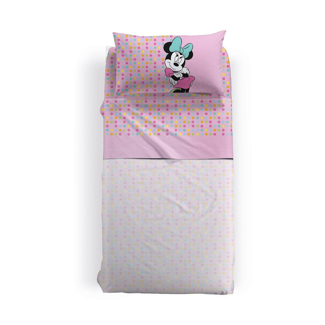 Caleffi Minnie Gaia Bettwäsche-Set, Baumwolle, Einzelbett
