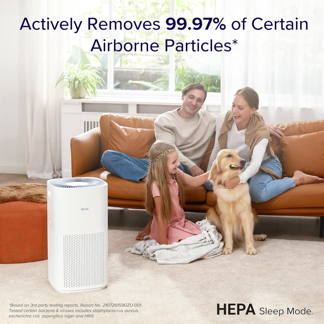 LEVOIT HEPA Luftreiniger für Raucherzimmer Allergiker, CADR 697m³/h bis 147㎡ Wohnung, PM2,5 Luftqual