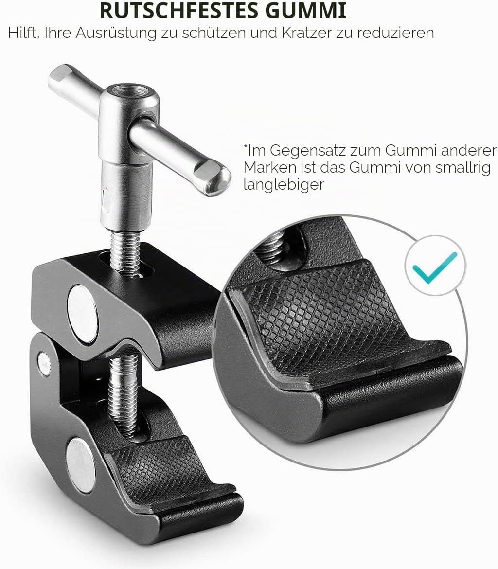SMALLRIG 5 Zoll Magic Arm mit Super Clamp Large Crab Zangenclip für Monitor LED Licht - KBUM2730, 5