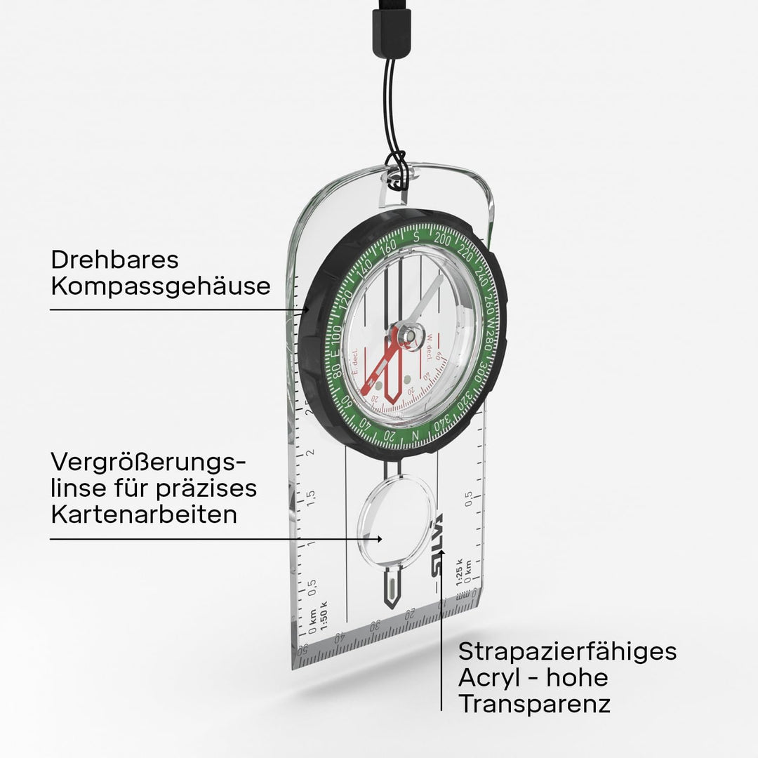 Silva Ranger Kompass Einheitsgrösse durchsichtig, Einheitsgrösse durchsichtig
