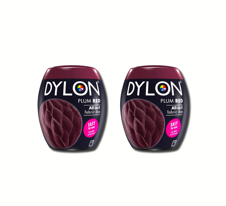 Dylon Neue 350g Pflaumenrot Maschinenfarbstoff Aushülsen 2 Pack