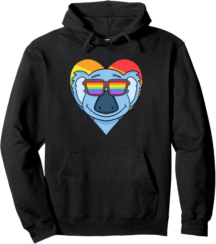 LGBT Supporter Koala Bear Rainbow Gay Pride LGBT Herz Pullover Hoodie