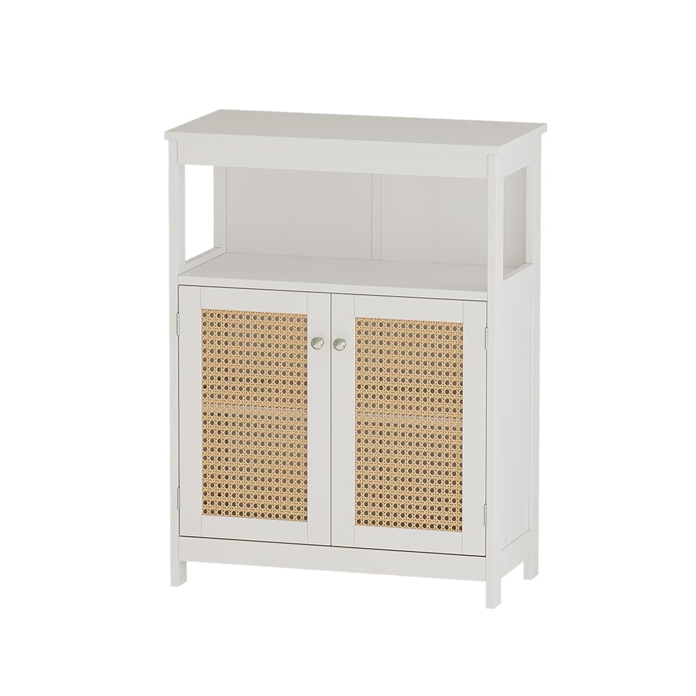 Vicco Midischrank Rosario, Weiss, 60 x 80 cm mit Türen und offenem Fach Sideboard, Sideboard