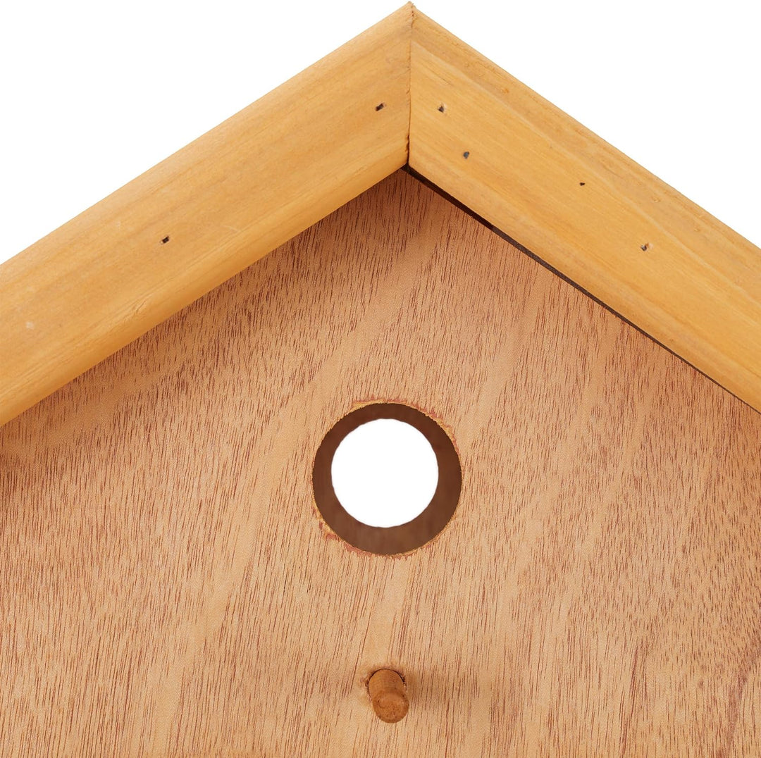 Relaxdays Vogelfutterhaus mit Ständer, gross, wetterfestes Dach, Garten, Holz Vogelhaus HBT 137 x 66