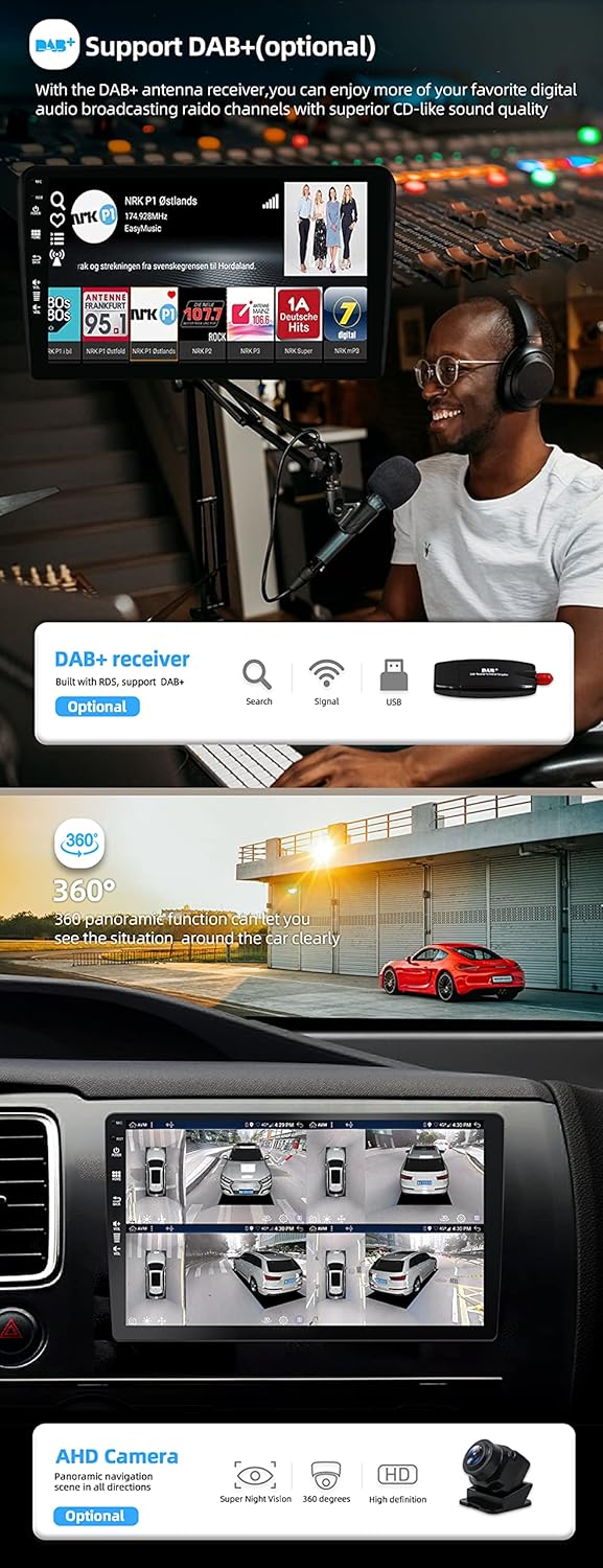 JOYX - [6G+128G] - Android 15 Autoradio Passt für Audi A3 8P (2003-2012) / S3 8P / RS3 - Kabellos Ca
