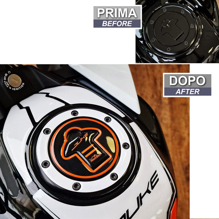 Resin Bike Aufkleber für Motorrad Kompatibel mit KTM Duke 390 200 2021 2022. Tankdeckelschutz vor St