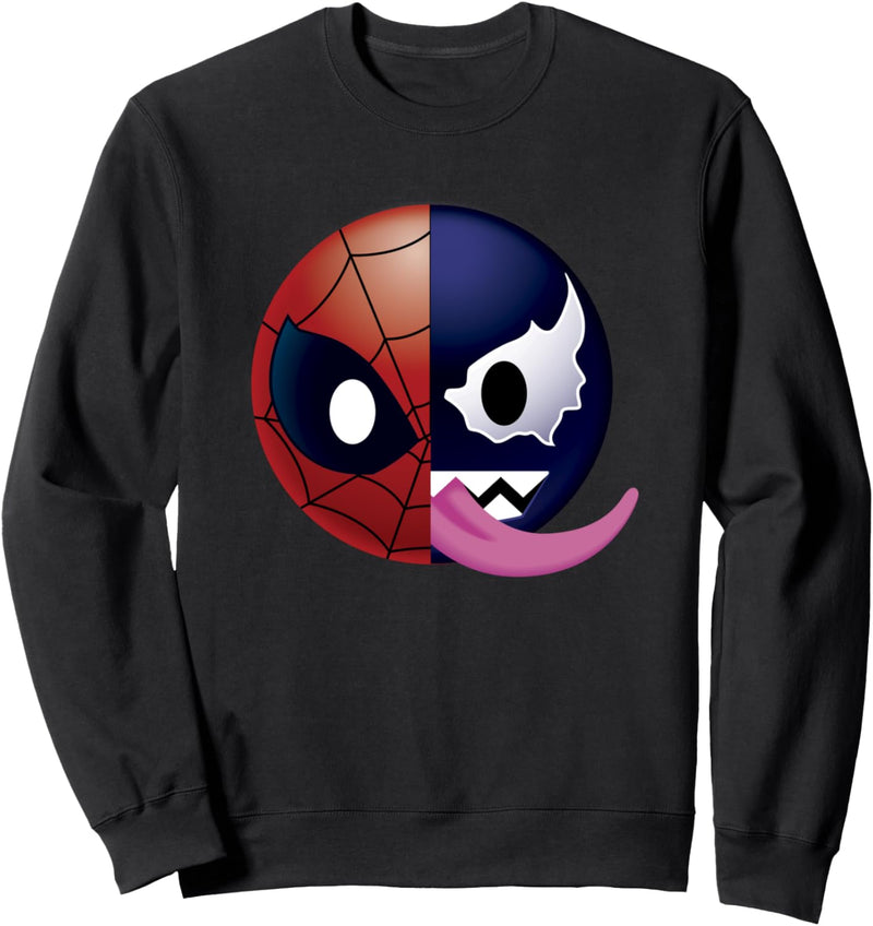 Marvel Spiderman Half Spidey Half Venom Emoticon Sweatshirt
