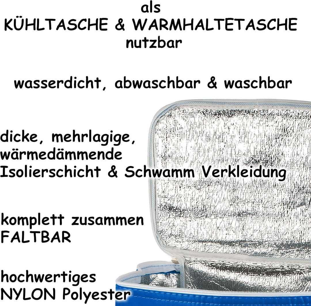 alles-meine.de GmbH 2 Stück grosse Kühltaschen & Warmhaltetaschen/Thermotaschen Farb & Grössenwahl i