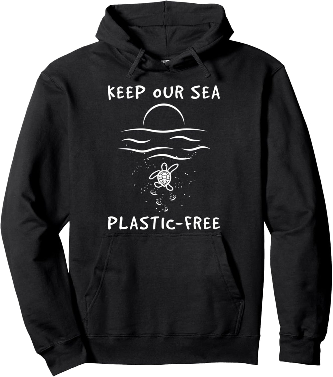 Rettet die Schildkröte - Plastikfreie Meere Ozean Schützen Pullover Hoodie