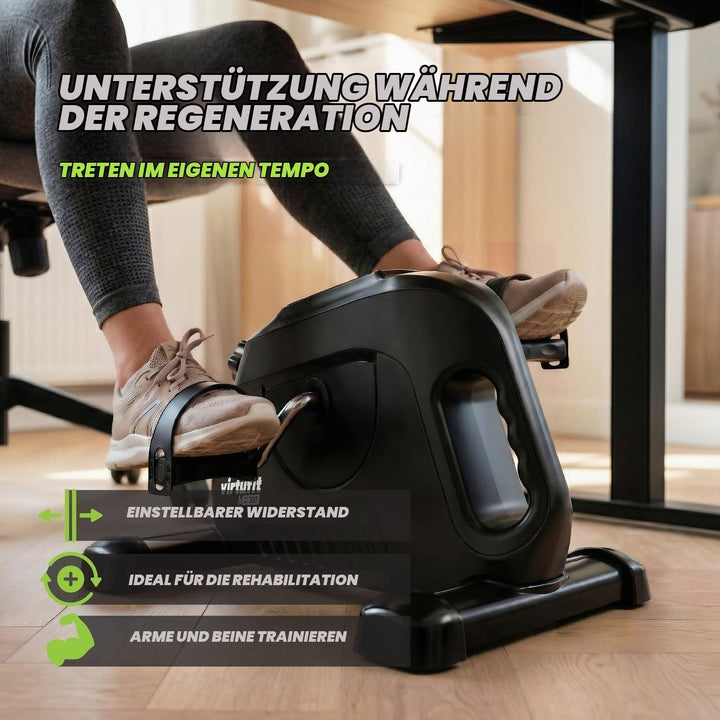 VirtuFit Sitzfahrrad Bewegungstrainer/Fahrradtrainer (Weiss v3)