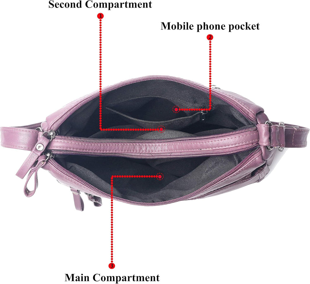 Geldbörsen für Damen, weiches PU-Leder, Umhängetasche, Damen, Umhängetasche, Taschenbücher Taro-11,8