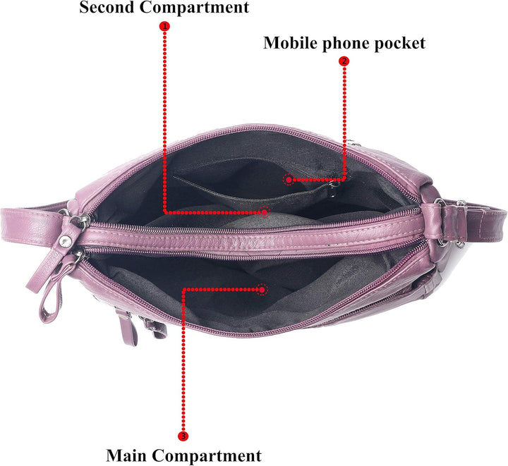 Geldbörsen für Damen, weiches PU-Leder, Umhängetasche, Damen, Umhängetasche, Taschenbücher Taro-11,8