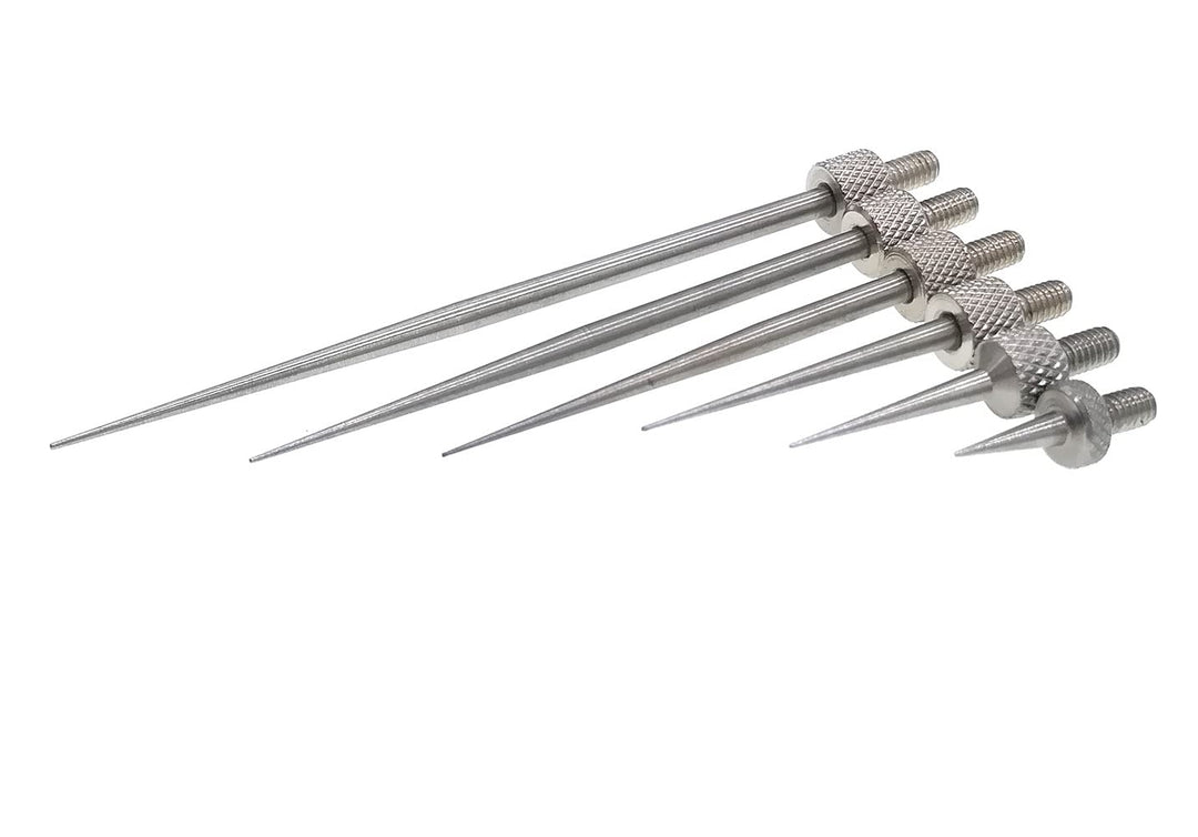 SUXING Nadel Messeinsätze für Messuhren,Messeinsatz Stahl abgerundet R 0.15 mm, Stiftlänge 7/13/22/3