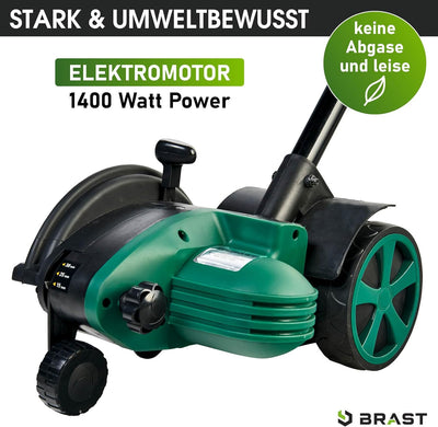 BRAST Rasenkantenschneider 1200Watt einstellbare Kantenführung elektrischer Rasentrimmer Elektro Gra