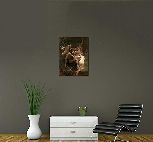 Bilderdepot24 Bild auf Leinwand | William Adolphe Bouguereau - Nymphen und Satyr in 60x80 cm als Wan