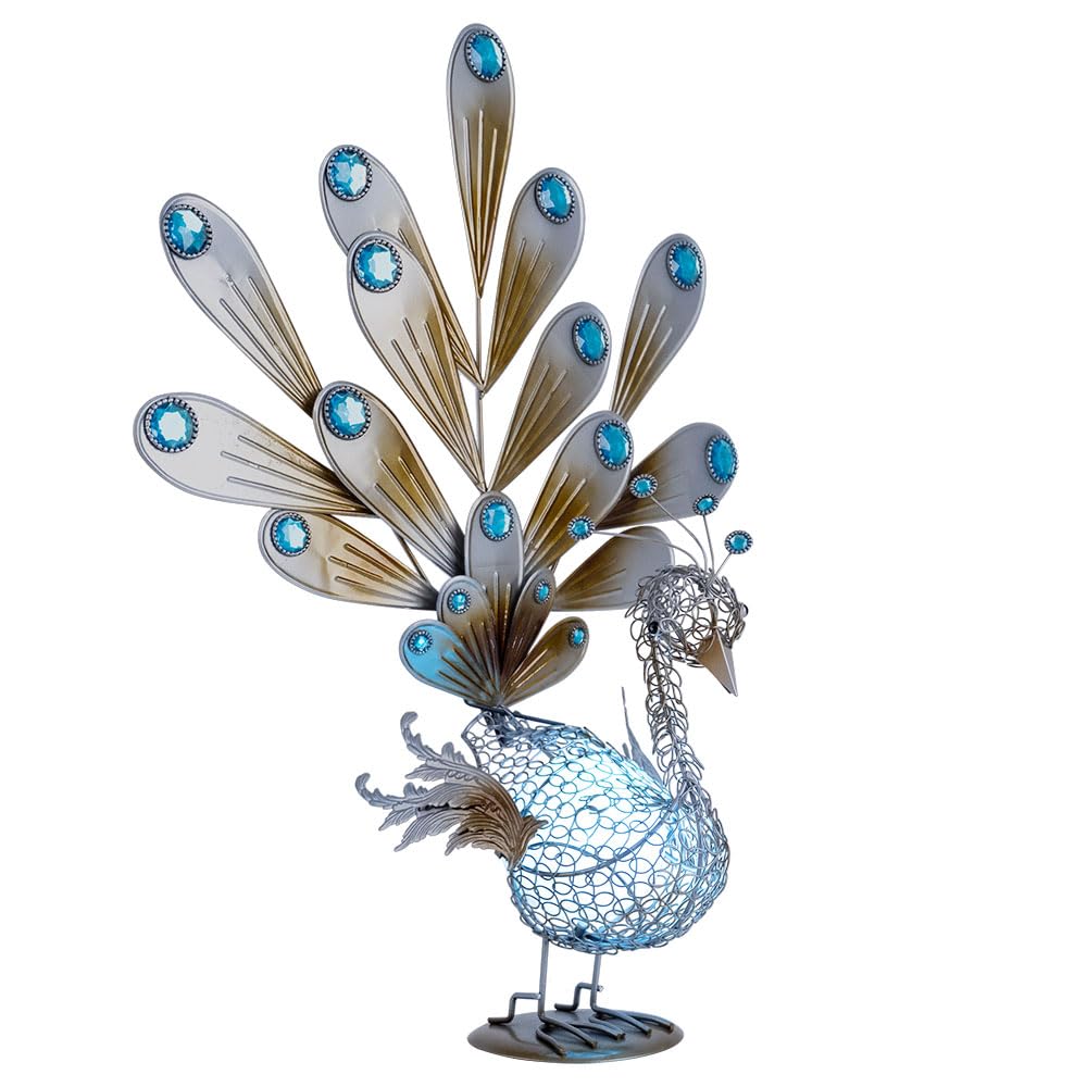 LED Solarleuchte Pfau Au?enbeleuchtung Dekoration Beleuchtung Gartenleuchte Lampe Globo 33309