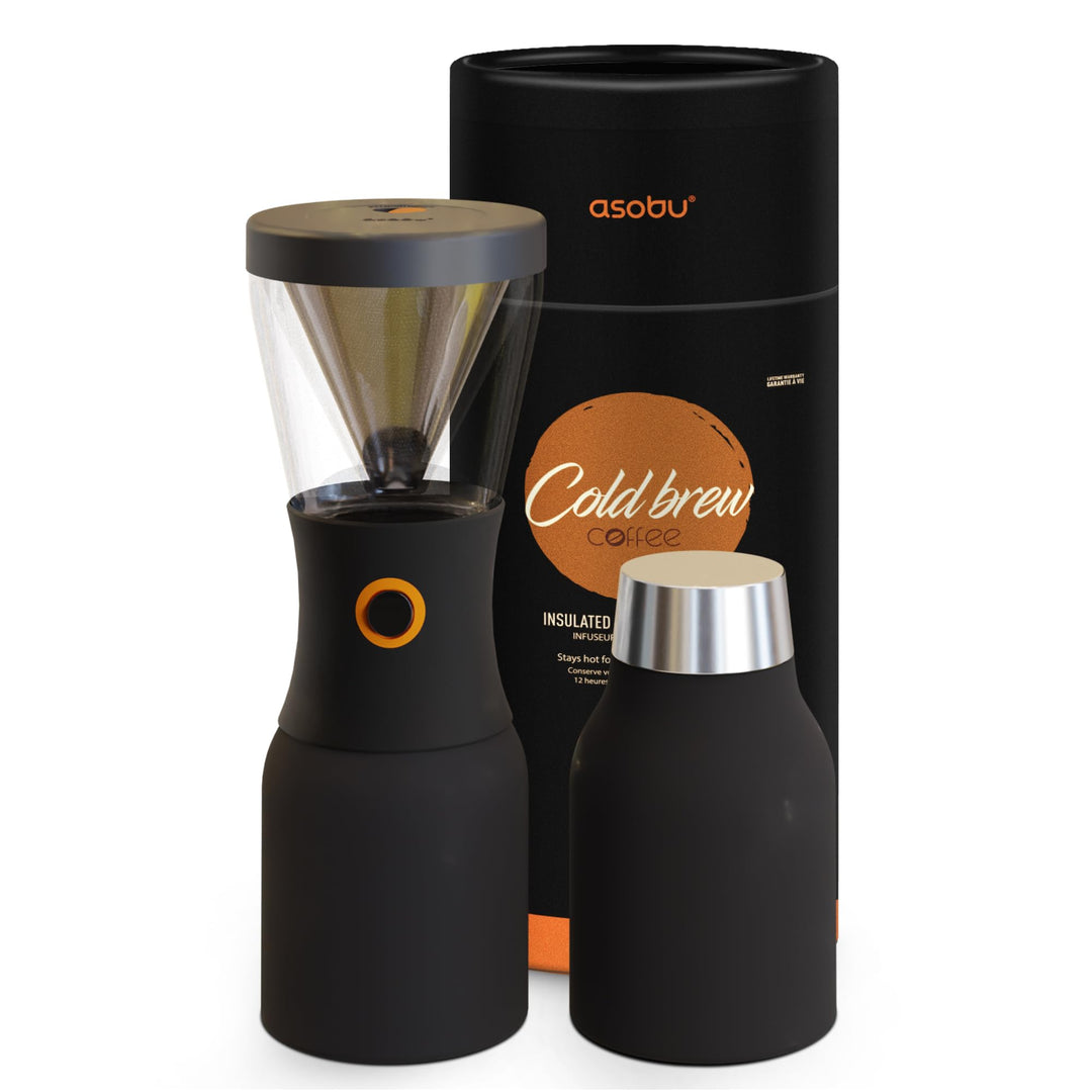 Asobu - Cold Brew Kaffeebereiter | Teebereiter to go mit Sieb schwarz, 50