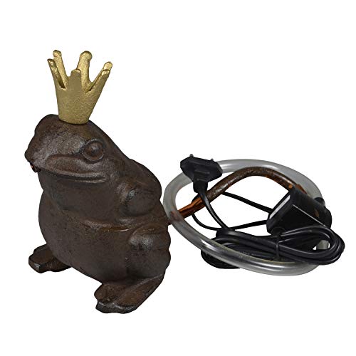 Wasserspeier "Froschkönig" aus Gusseisen 19 cm