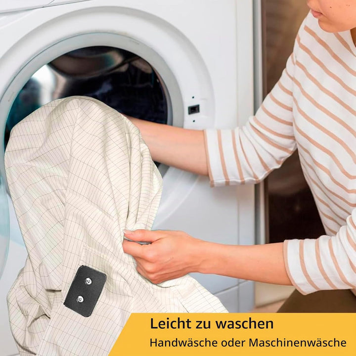 HUNAIGEE Erdungs-Kissenbezug 51 x 76 cm Erdungskissen Bezug mit EU Erdungskabel Earthing Matte leitf