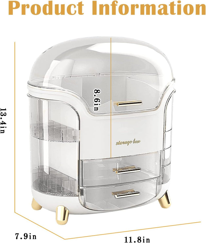 Make Up Aufbewahrung Cosmetic Organizer Kosmetik Schminktisch mit Deckel Schubladen Grosse Kapazität