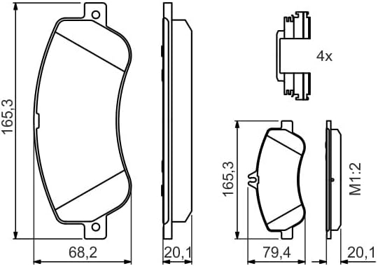 Bosch Bremsklötze Bremsbeläge Bremsbelagsatz 0 986 494 648