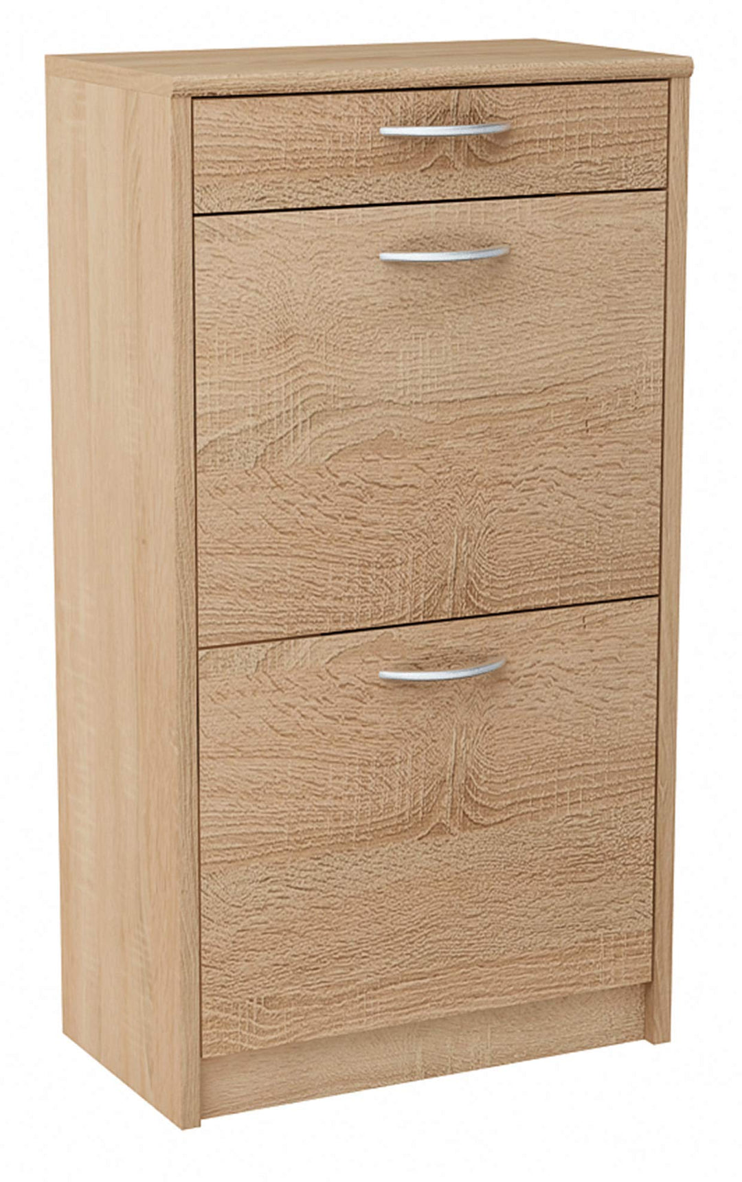 MATKAM Schuhschrank 2D1S in moderner Optik, B 50 x H 92 x T 28 cm, laminierte Möbelplatte 16 mm, mit