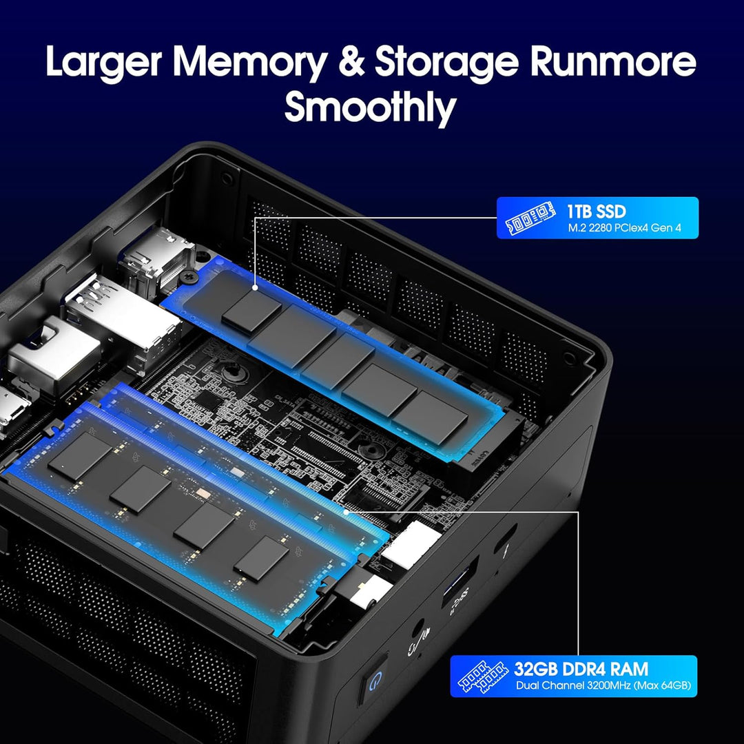 Intel NUC 11 Panther Canyon Mini-PC, Intel Core i7-1165G7 Prozessor, 32GB RAM und 1TB SSD Mini-Compu
