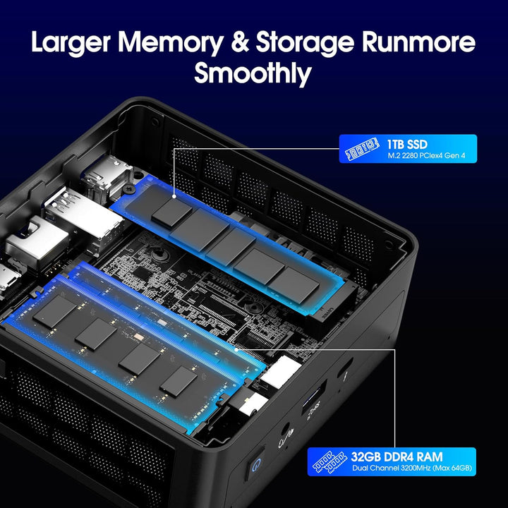 Intel NUC 11 Panther Canyon Mini-PC, Intel Core i7-1165G7 Prozessor, 32GB RAM und 1TB SSD Mini-Compu