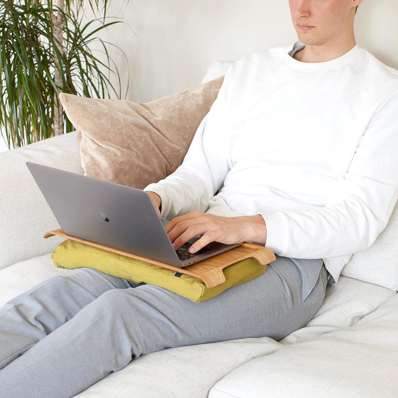 Bosign. Knietablett Laptray mit Sitzsack-Kissen für Laptop, Frühstück. Abnehmbarer und waschbarer Ki