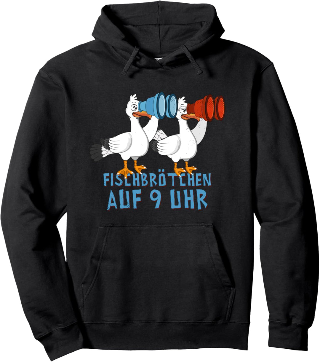 Moin plattdeutsch norddeutsch Möwen Fischbrötchen Fischen Pullover Hoodie