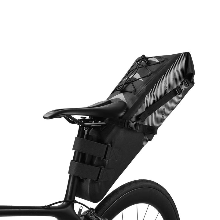 ROCKBROS Fahrrad Satteltasche 100% Wasserdicht IPX7 10L Fahrradtasche Hinterrad Tasche Sitztasche