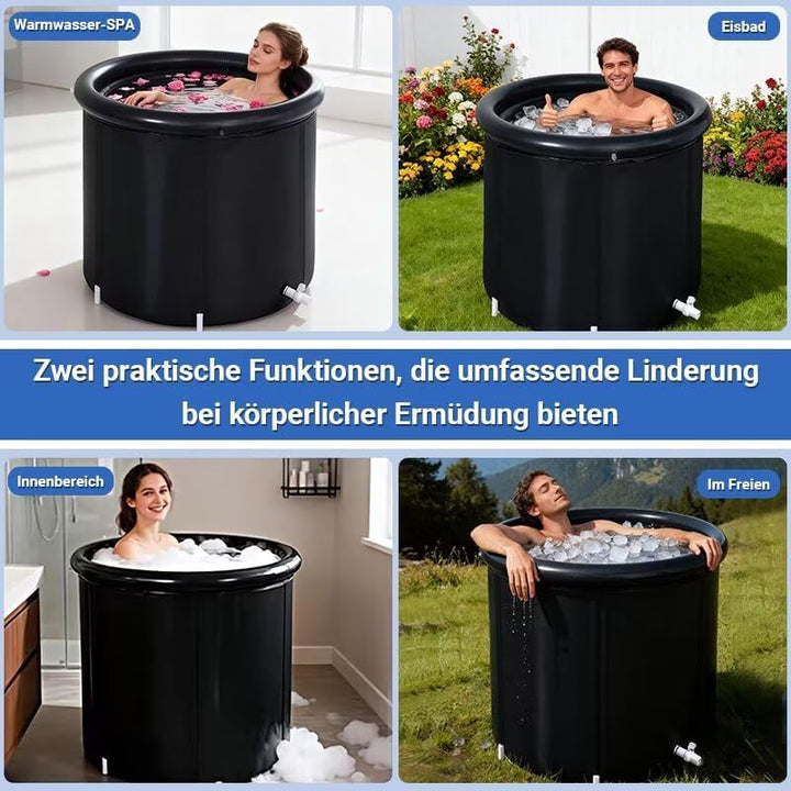 Anise Star Eisbad 75x75cm, faltbare Badewanne für Erwachsene, Ice Bath Cold Plunge Tonne, mit Isolie