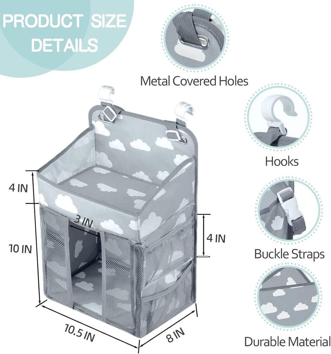 Hanging Windel Organizer, Baby Windel Caddy Organizer mit mehreren Taschen Windel-Aufbewahrungsorgan