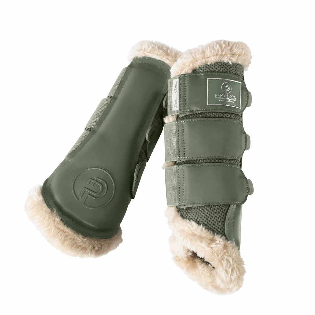 Eskadron Platinum Gamaschen MESH FAUXFUR, 1 Paar ashgreen XL, ashgreen XL