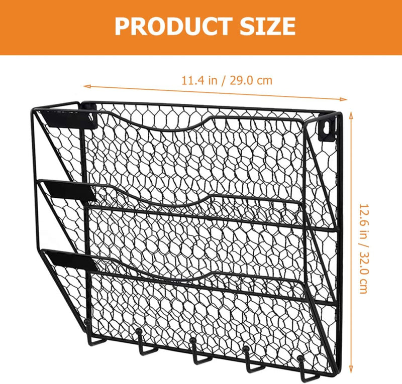 DOITOOL Zeitschriftenhalter Wand für Halter Organisator Zeitschriften Literatur Ordner Ordner Metall