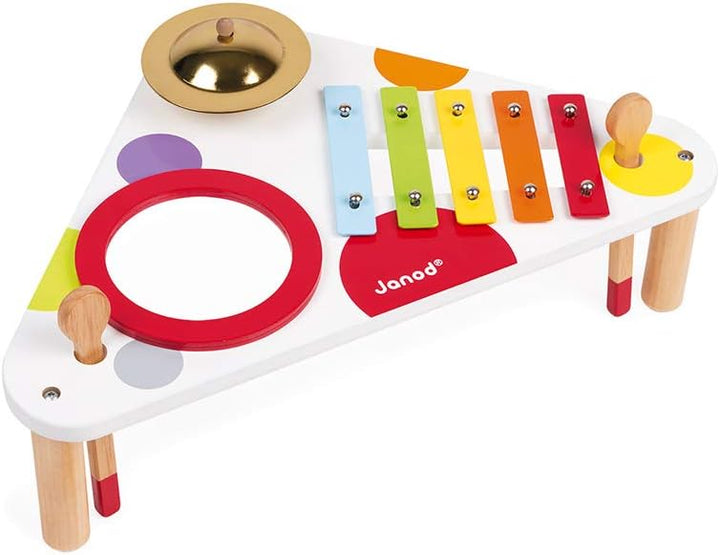 Janod - Confetti Holz-Musiktisch, Kinder-Musikinstrument, Spielzeugnachbildung und Spielzeug für mus