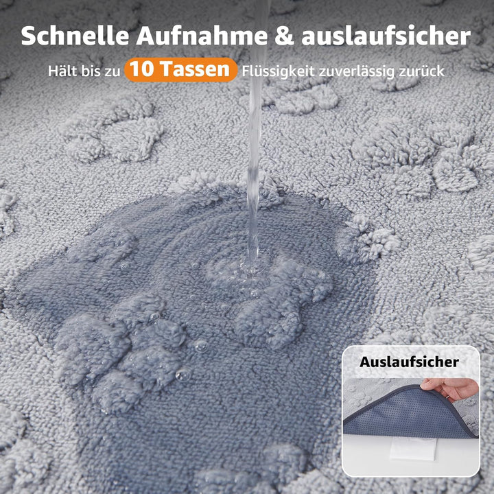 122x122cm Waschbare Welpen Unterlagen 2er-Pack, 4-lagige Saugstarke Auslaufsichere Hunde PIPI Unterl