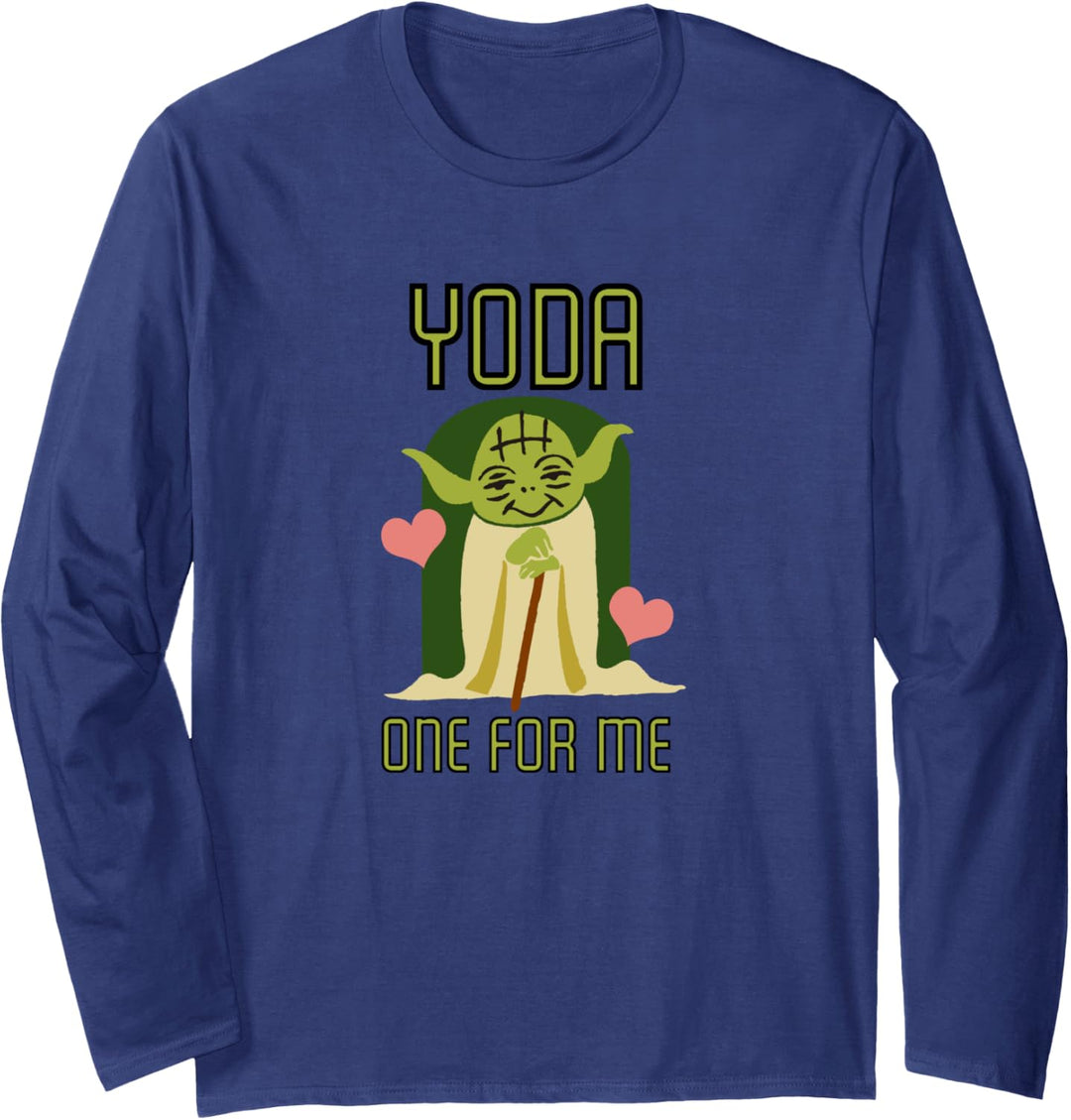 Star Wars Yoda One For Me Cute Valentine's Langarmshirt