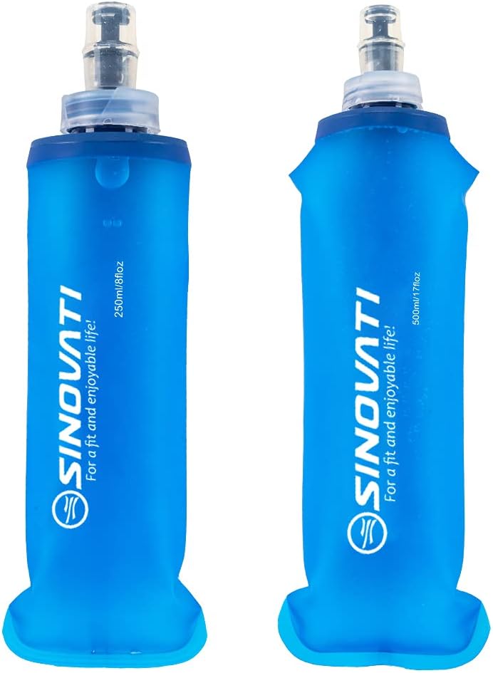 SINOVATI® TPU Faltbare Trinkflaschen, Soft Flask, Wasserflasche BPA-Frei Sportflasche für Trinkrucks